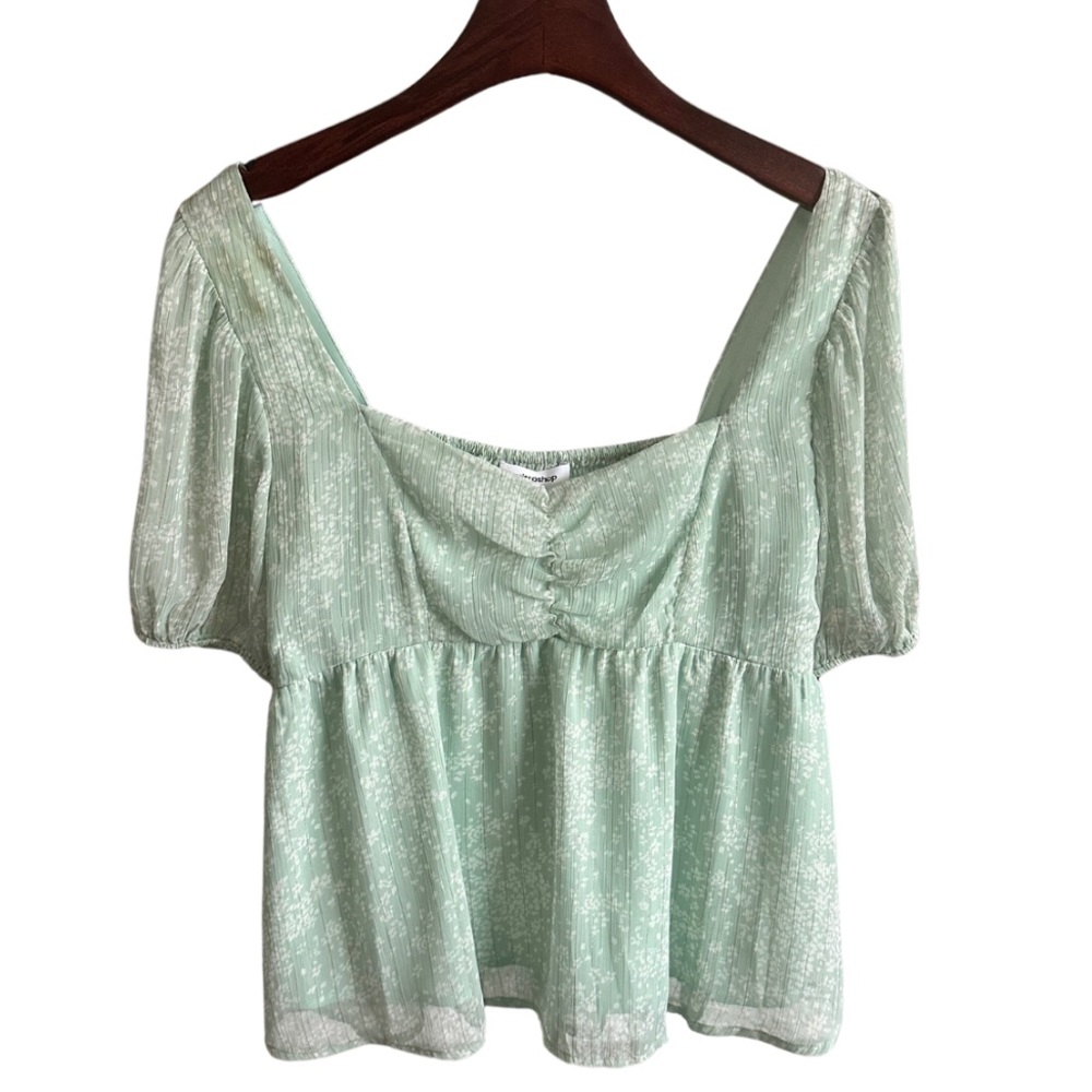 Floral babydoll blouse summer top